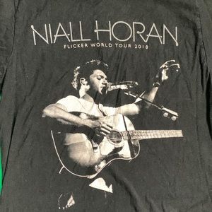 Flicker World Tour 2018 Niall Horan Band Graphic T-Shirt Black Unisex Size Small